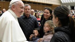 El Papa Francisco con Emilio Monzó y su familia