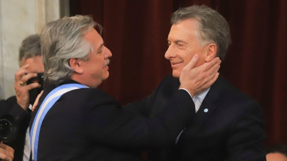 Alberto Fernández y Mauricio Macri, el día del traspaso de mando el pasado 10 de diciembre.