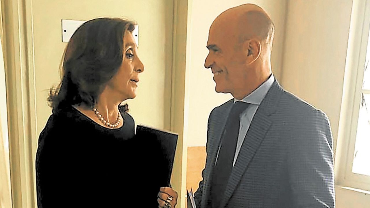Gustavo Arribas y Silvia Majdalani, los jefes de la AFI durante el macrismo. | Foto:Eduardo Lerke.