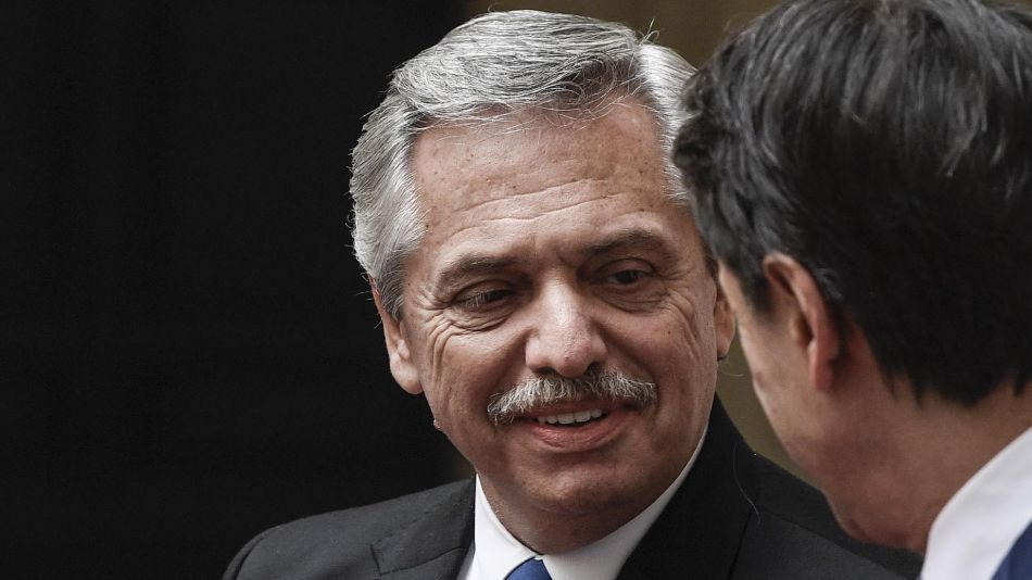 El presidente Alberto Fernández y Giuseppe Conte. 20200131