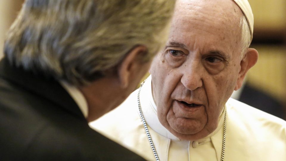 Alberto Fernández y el Papa Francisco.