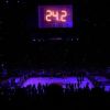 El homenaje que le prepararon Los Ángeles Lakers a Kobe Bryant y a su hija Gianna.