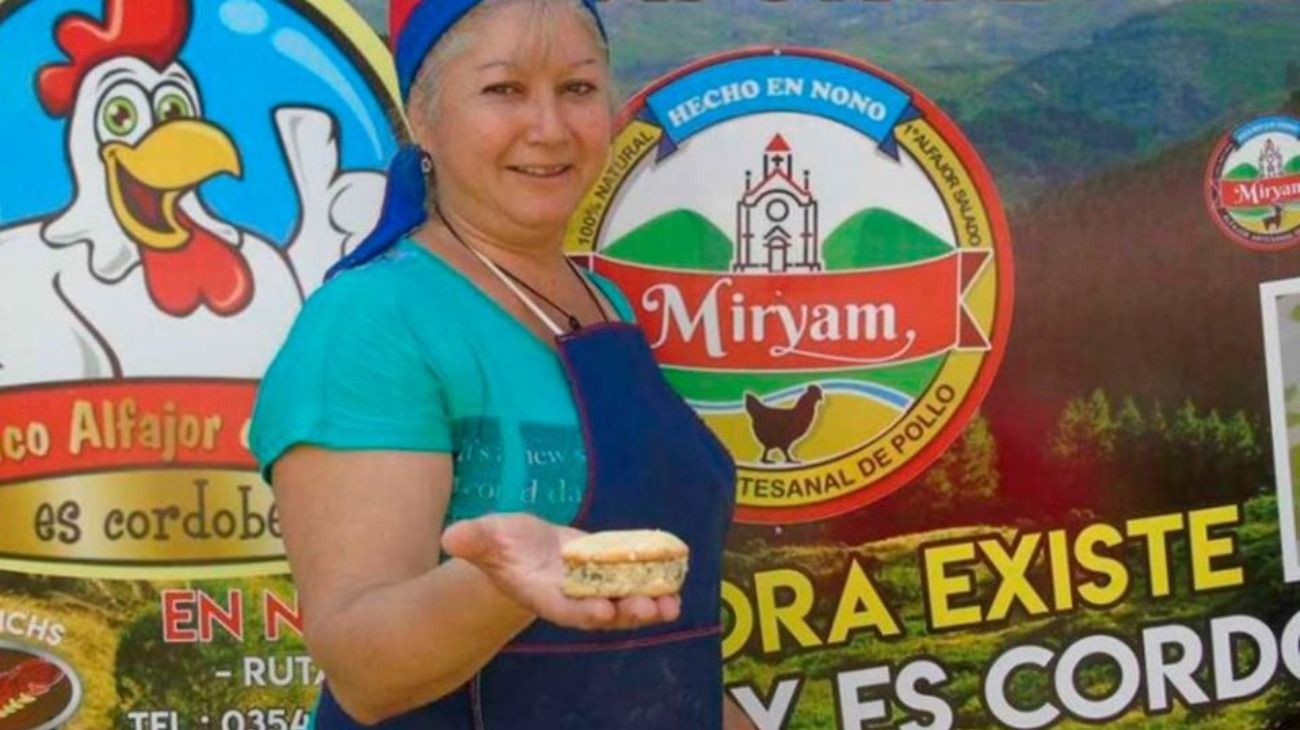 Myriam Díaz, la creadora del alfajor de pollo. 