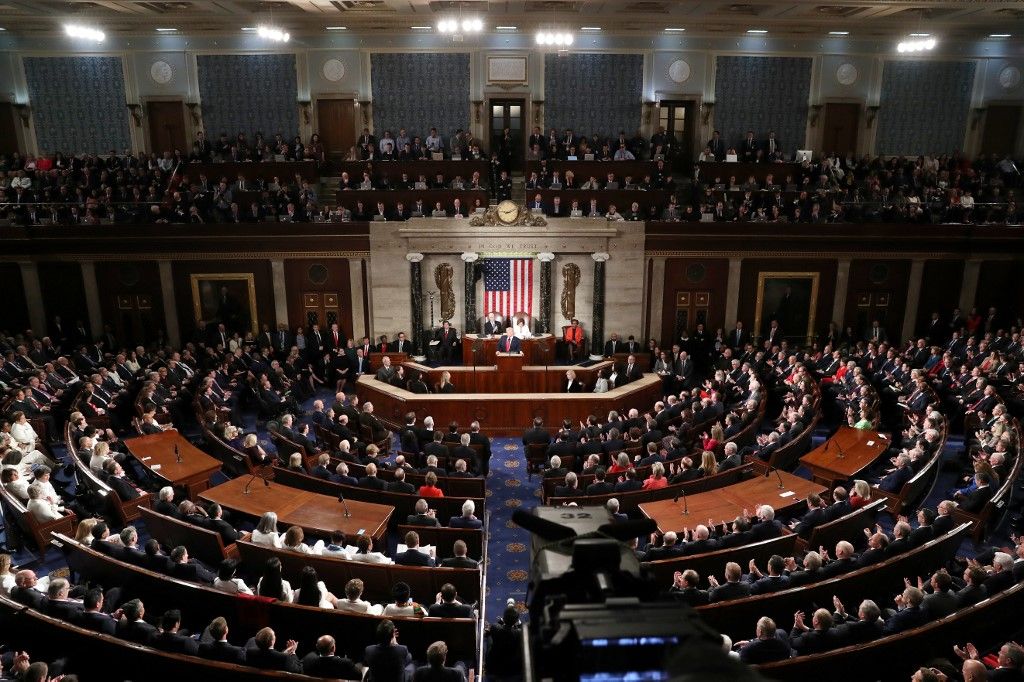 Discurso del estado de la Nación de Donald Trump ante el Congreso en Washington.