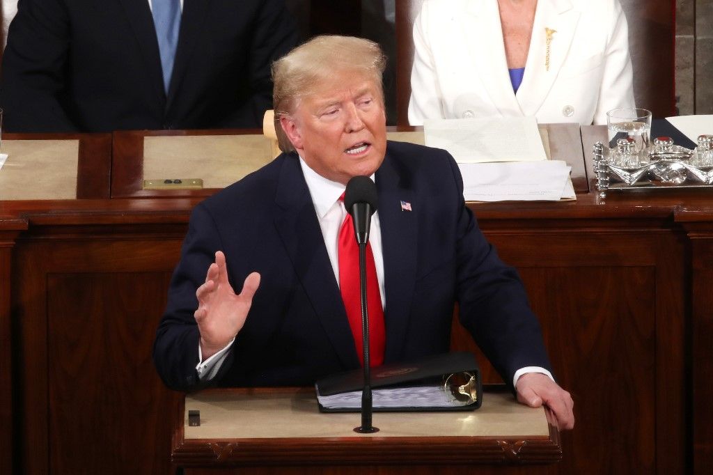 Discurso del estado de la Nación de Donald Trump ante el Congreso en Washington.