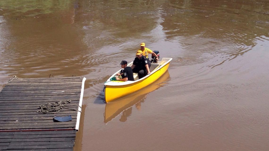 Firefighters and police found in Saladillo Creek during an operation in 2015.