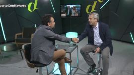 Alberto Fernández con Roberto Navarro