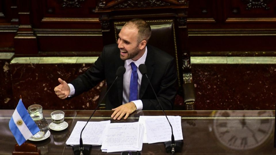 El ministro de Economía, Martín Guzmán, en el Congreso.