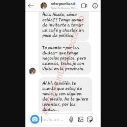 El chat entre Garcia Moritan y La rubia peronista