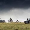 El nuevo Land Rover Defender durante los ensayos de la película de James Bond No Time for Die.