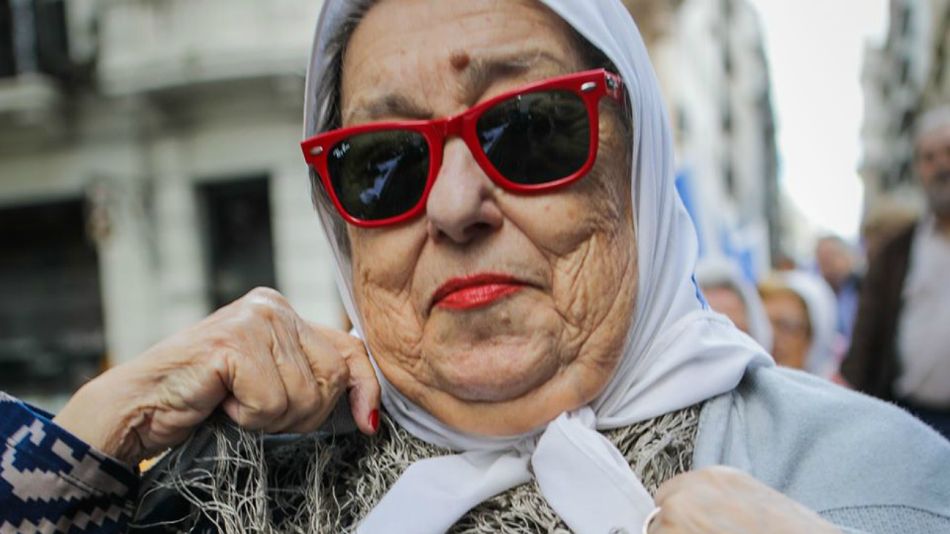 La presidenta de la Asociación de Madres de Plaza de Mayo, Hebe de Bonafini