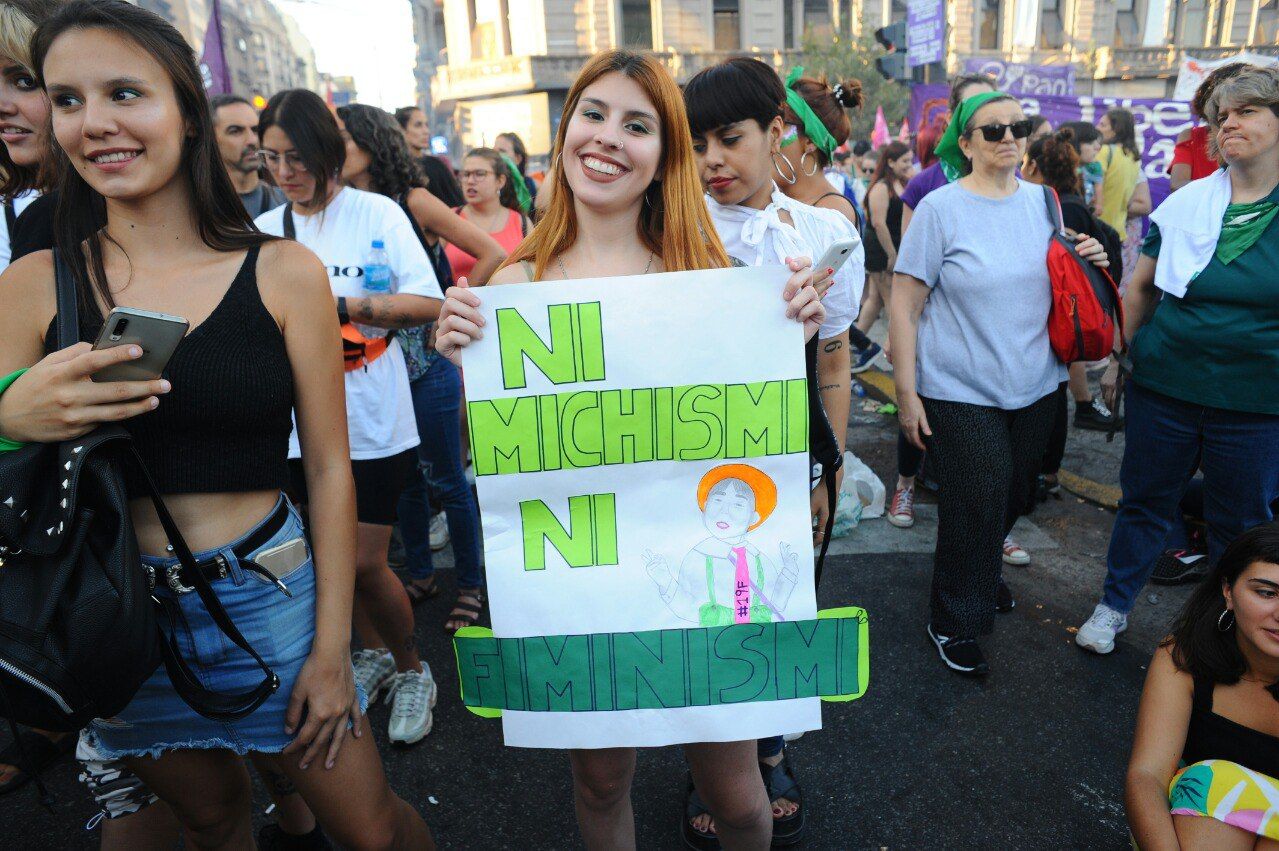 Marcha en pro del aborto legal frente al Congreso, este 19 de febrero.