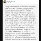 Lizy Tagliani mensaje