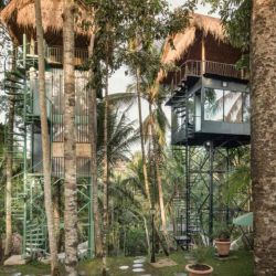 Diseño experimental de casas en los árboles de Bali