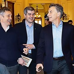 Fernando de Andreis, Marcos Peña y Mauricio Macri | Foto:cedoc