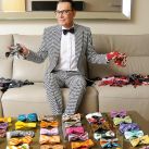 Marcelo Polino muestra su vestidor y su colección de moños y trajes