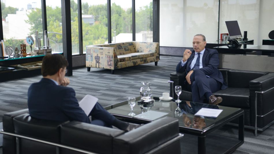 Sergio Berni, en la entrevista con Jorge Fontevecchia.