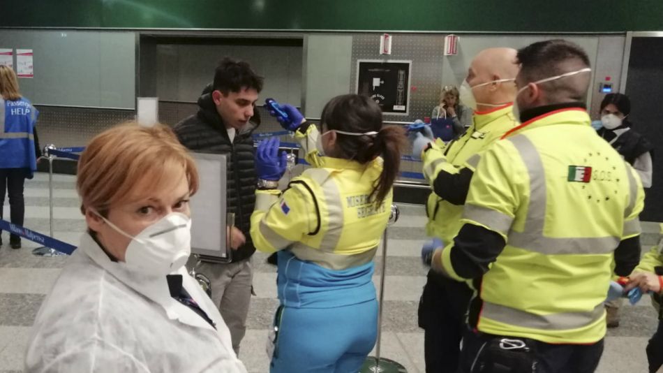 Aeropuerto de Ezeiza. Controles por coronavirus.
