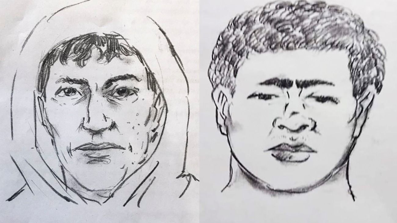 El identikit de los dos sospechosos que fueron detenidos. 