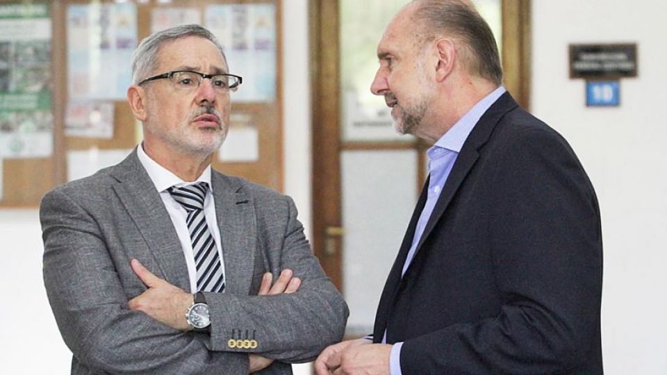Marcelo Saín y Omar Perotti