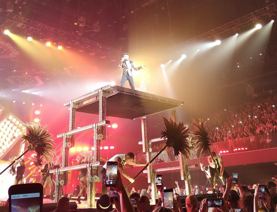 Ricky Martin en uno de los cuadros de Movimiento Tour, en su primer show 2020 en Buenos Aires.