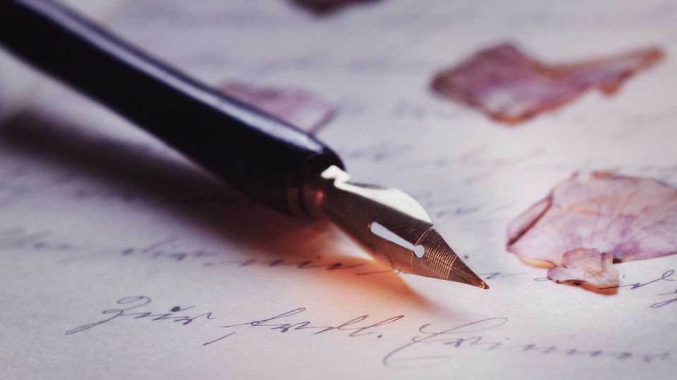 Pluma escritura escribir texto
