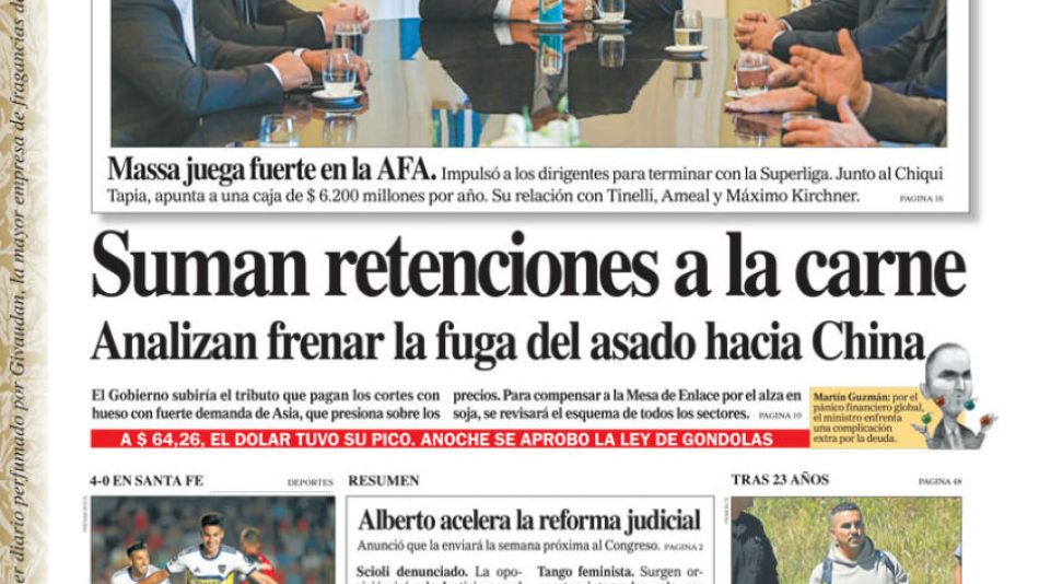 La tapa de este sábado 29 de febrero del Diario Perfil.