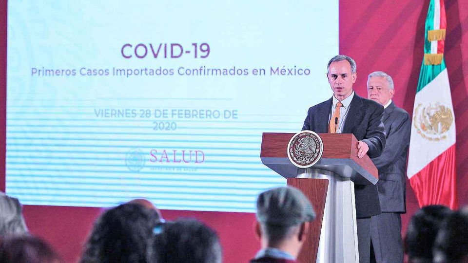 Anuncio. Hugo López-Gatell, de la Secretaría de Salud mexicana, confirma los casos detectados.