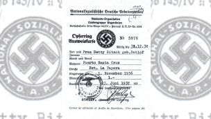 Portada del documento sobre el registro bancario nazi.