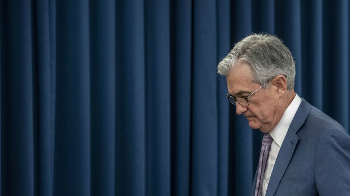 US Federal Reserve Chairman Jerome Powell gives a press briefing after the surprise announcement the FED will cut interest rates on March 3, 2020 in Washington,DC.