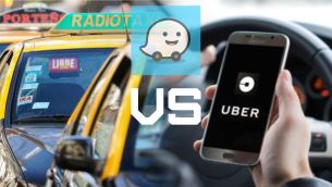 Taxis vs Uber - Revista Parabrisas (fotomontaje: DBL)