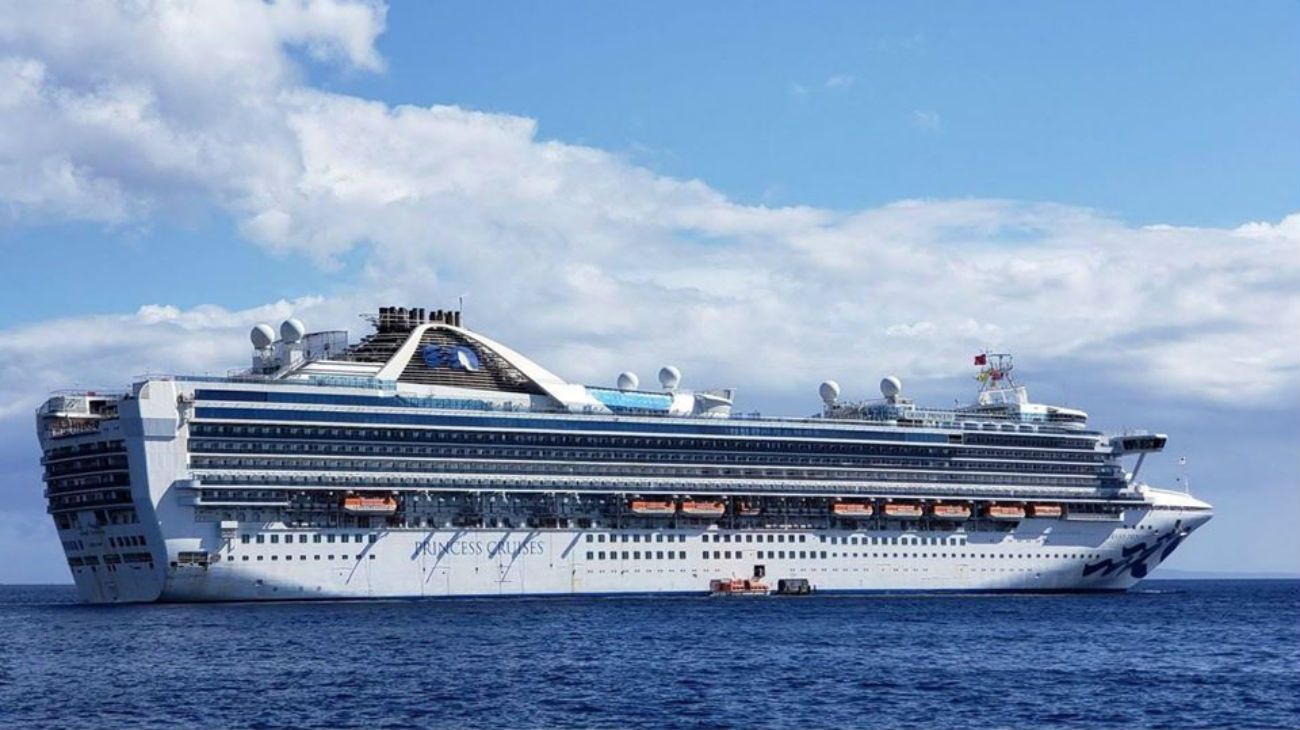 El crucero Grand Princess fue varado en la costa de California con casi 3.500 personas a bordo.