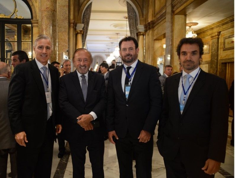 (De izq. a der.) Marcelo Figueiras, Mauricio Filiberti, José Urtubey y Sebastián Bagó (h) en el primer almuerzo 2020 del CICyP.