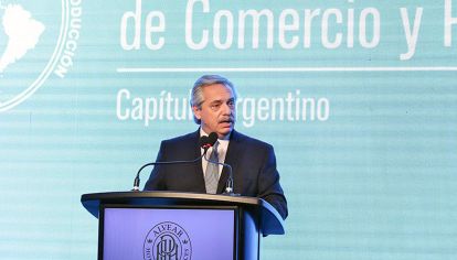 Frente. Fernández dijo que no habrá marcha atrás con la suba de retenciones al 33% para la soja.