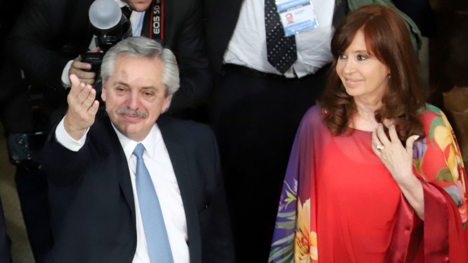 El presidente Alberto Fernández y su vice, Cristina Fernández de Kirchner.