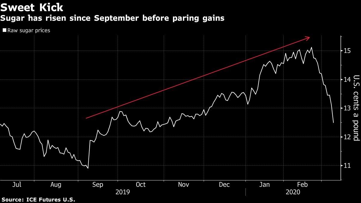 Sugar has risen since September before paring gains