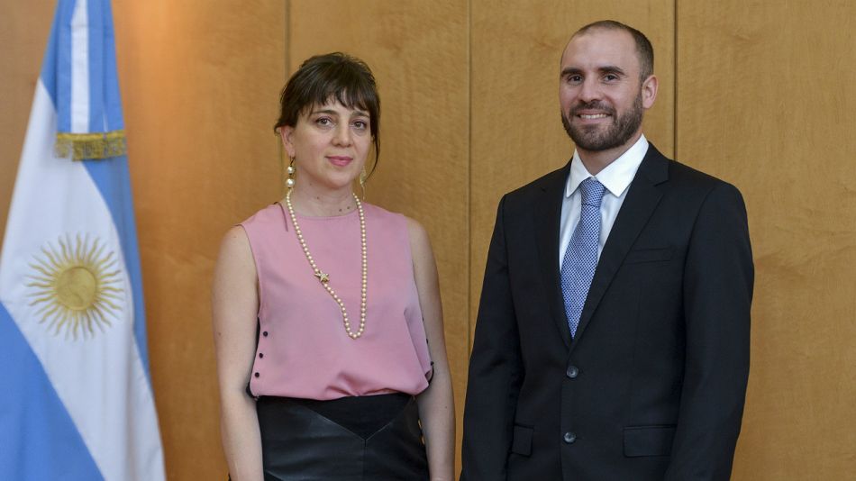 Mercedes D'Alessandro, junto a Martín Guzmán.