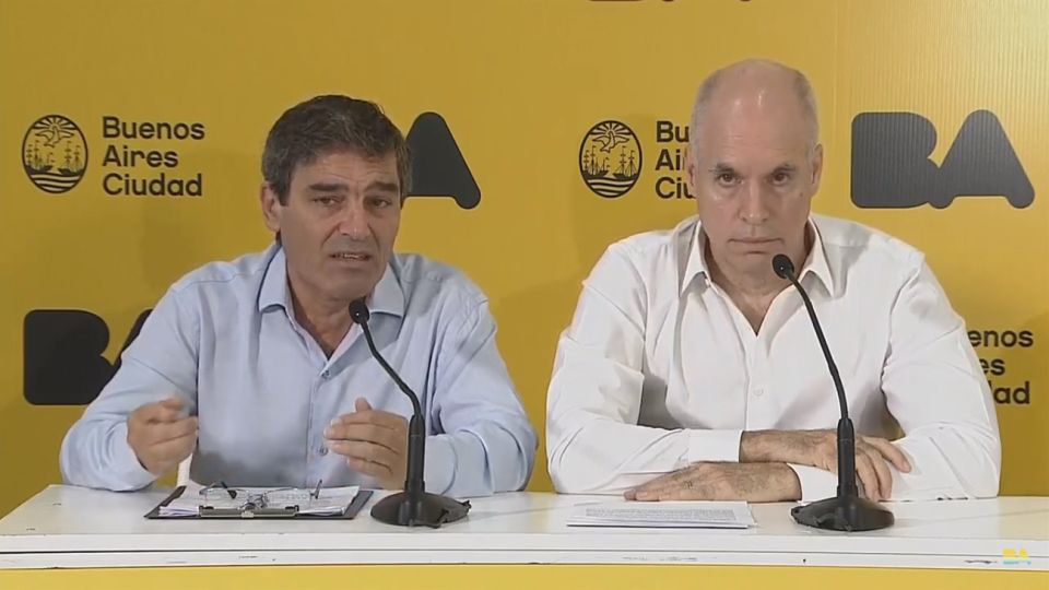 Horacio Rodríguez Larreta y el ministro de Salud porteño Fernán González Bernaldo de Quirós