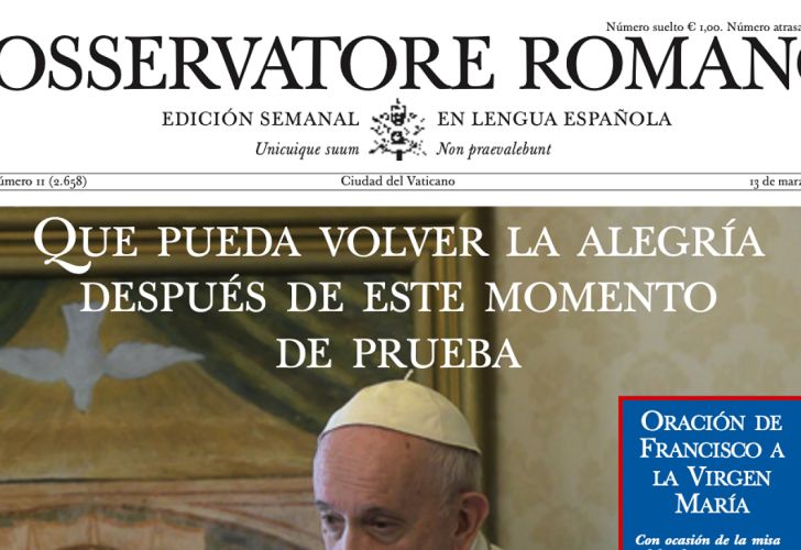 L Osservatore Romano De Esta Semana Que Pueda Volver La Alegria