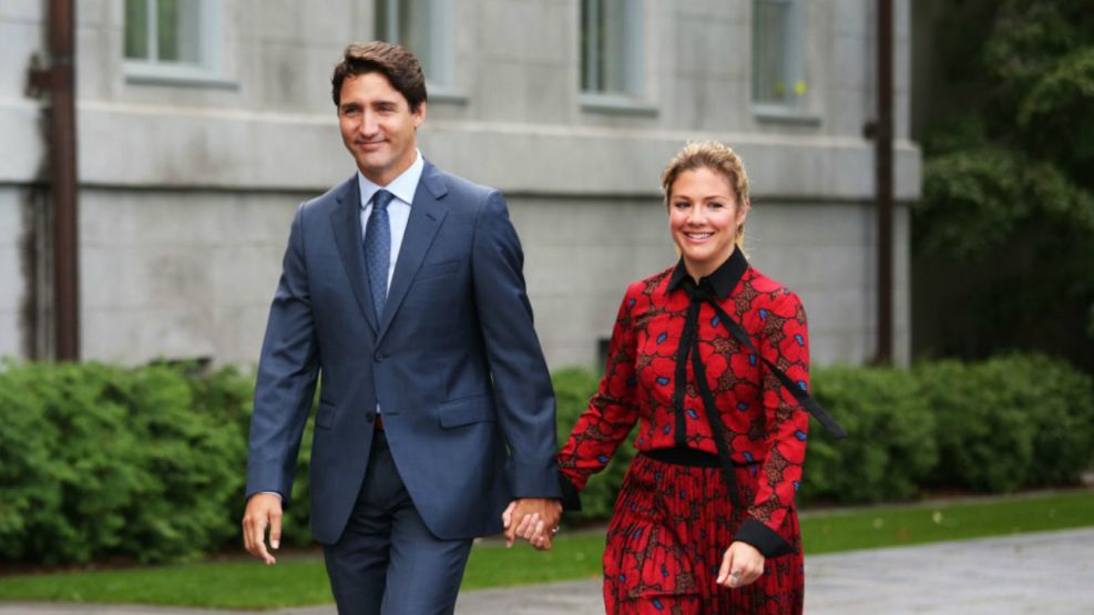 Justin Trudeau y su esposa, Sophie