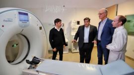 Kicillof en el centro de emergencias de José C. Paz.