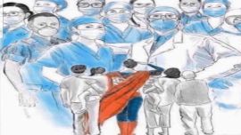 Portada del grupo "Ayudemos a los médicos"