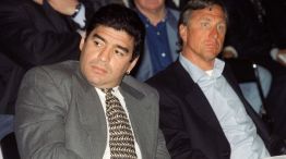 Maradona y Johan Cruyff