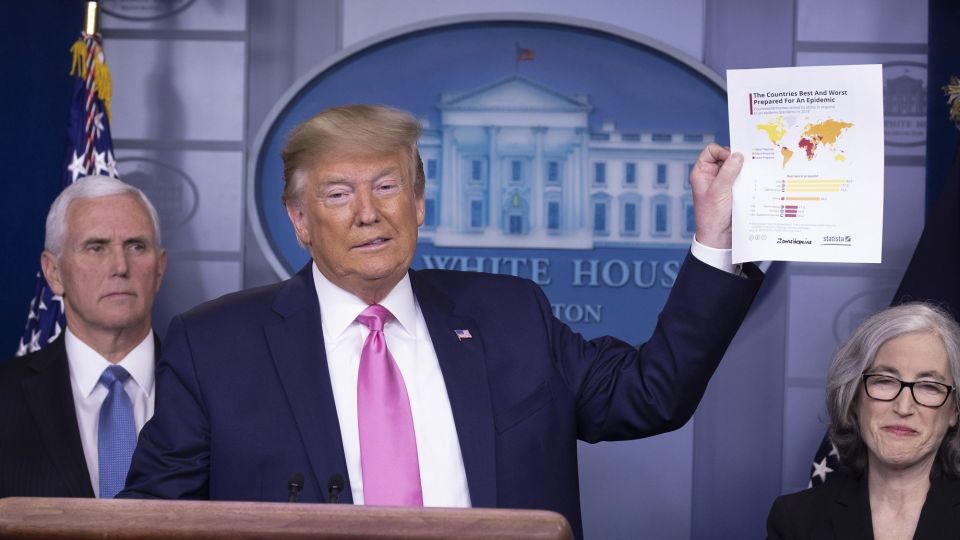 President Trump Holds Press Conference With CDC Officials On Coronavirus