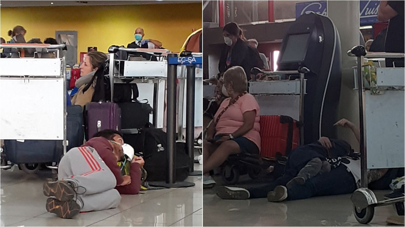 Cuba. Hay argentinos en el aeropuerto a la espera de un vuelo para volver a su casa.