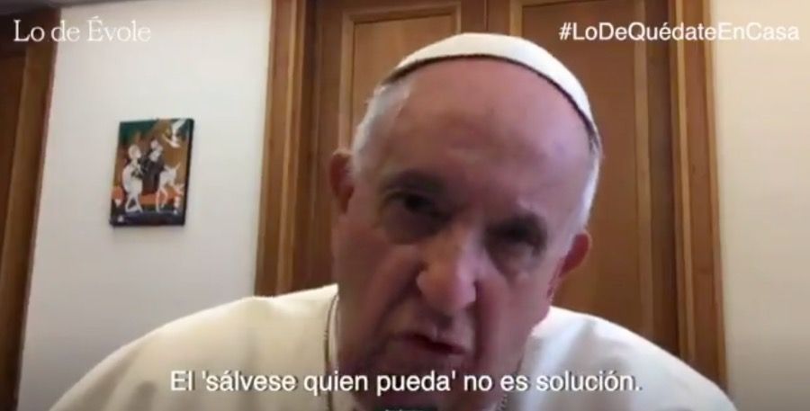 "El sálvese quien pueda no es una solución", dijo papa Francisco en la entrevista que le hizo Jordio Evole en el marco de la pandemia COV2019.