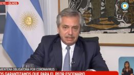 El presidente Alberto Fernández, en la entrevista de la Televisión Pública.