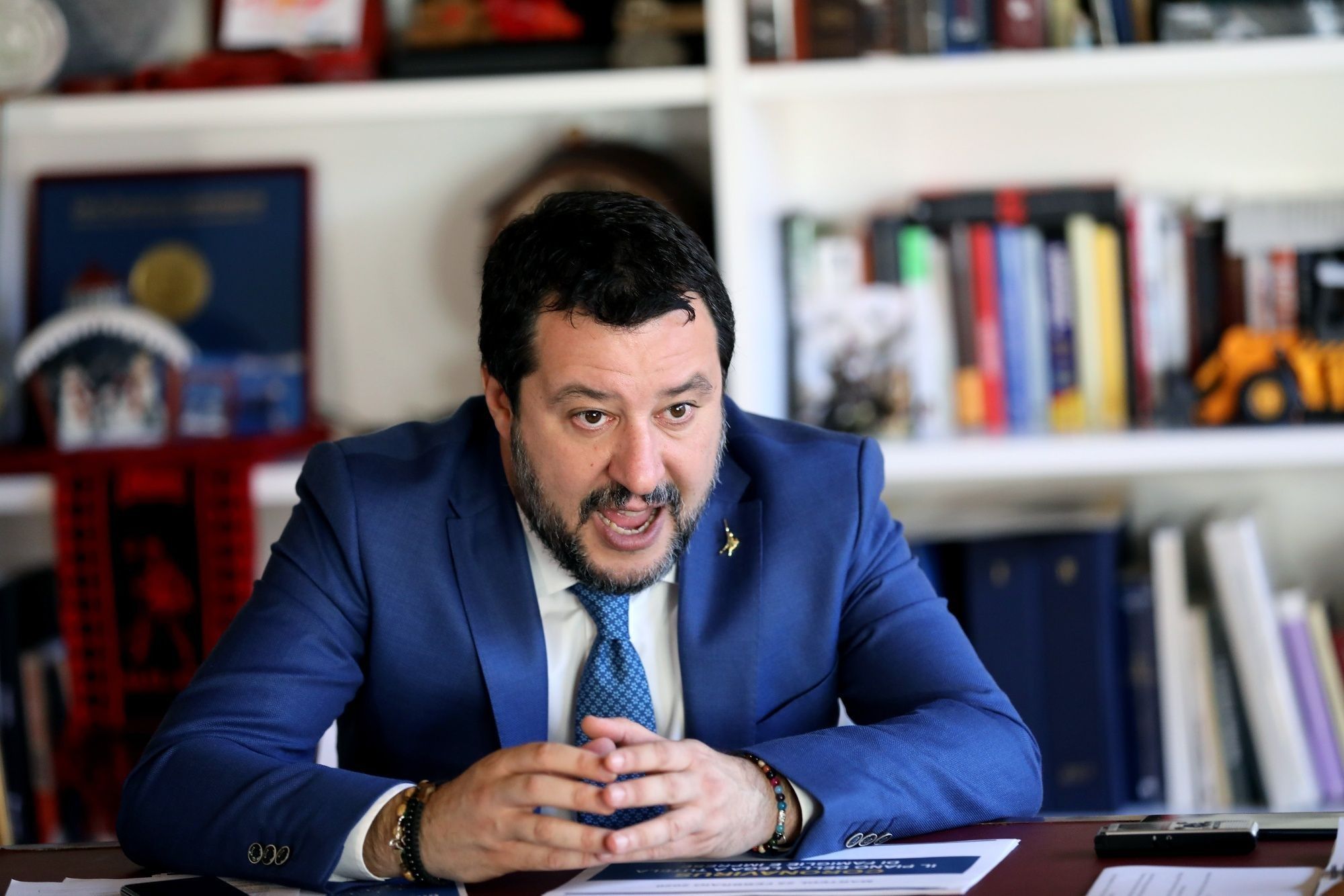 Italy's League Leader Matteo Salvini Interview