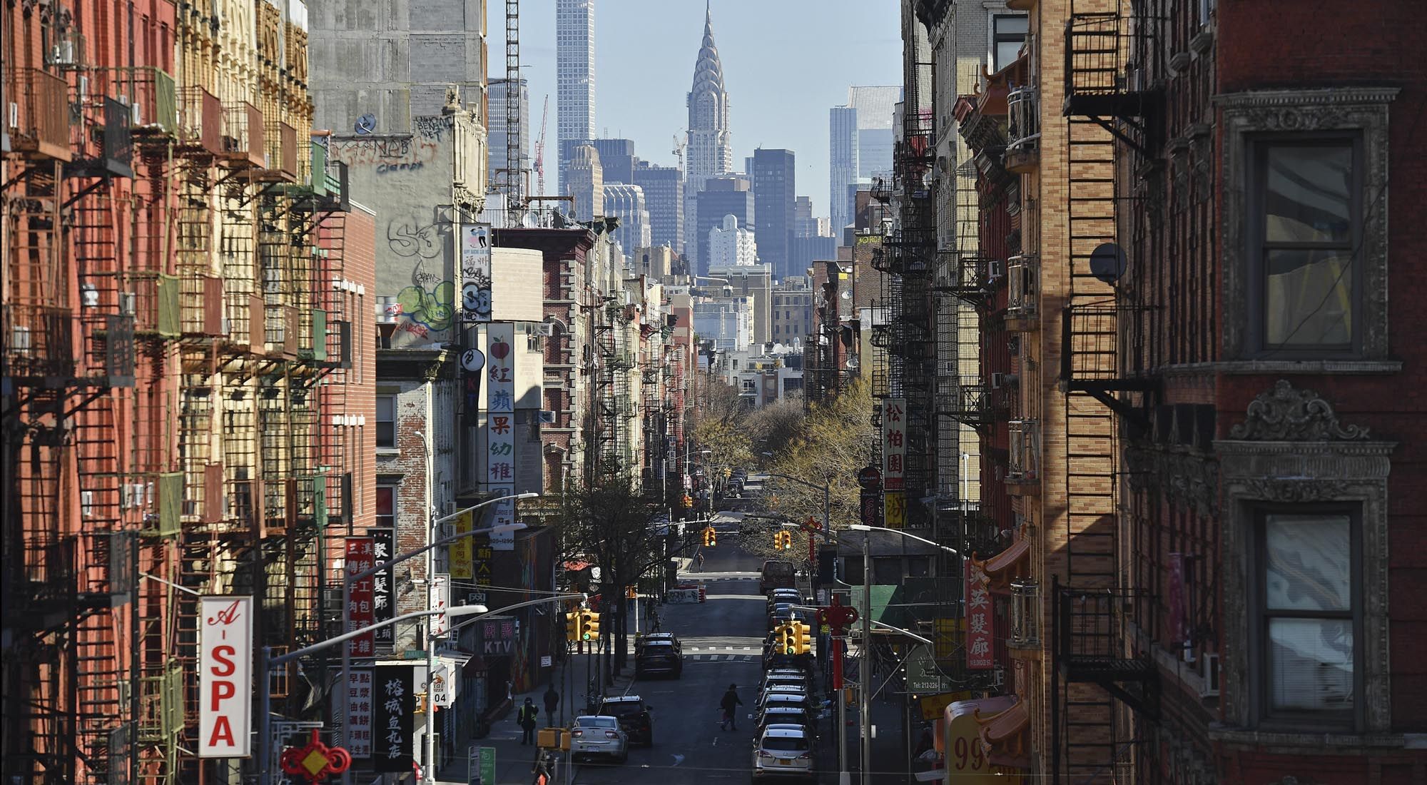 Las calles de Nueva York casi desiertas a raíz de los contagios del Coronavirus.