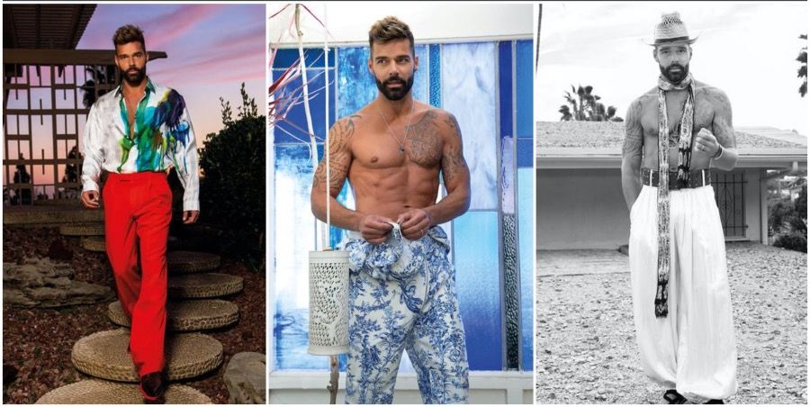 Ricky Martin, sexy y fashion, en la producción que hizo para la edición de abril de L'Officiel Italia.